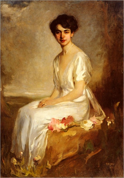 1909_Halmi_Arthur_Lajos_-_Young_Woman_In_A_White_Dress