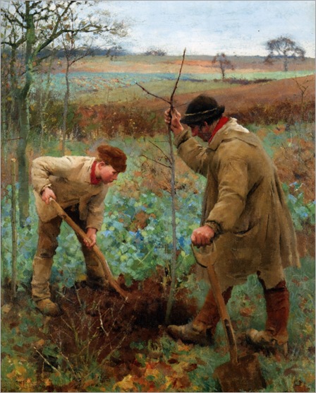 Clausen_George_Planting_a_Tree_1888