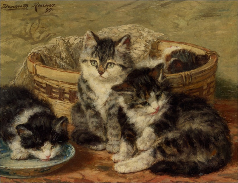 Ronner_Knip_Heriette_Four_Kittens_1899