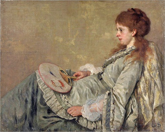 Otto Franz Scholderer (German painter, 1834-1902) Luise Steurwaldt Scholderer, the artist's wife 1873