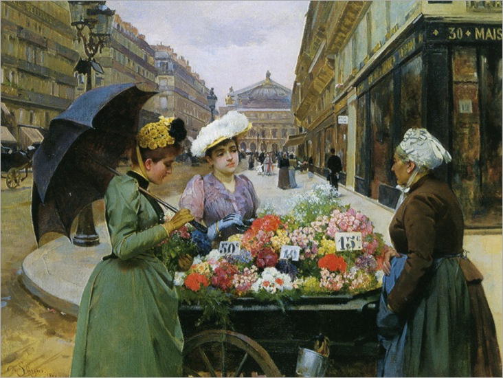 Schryer_Louis_Marie_de_La_Marchande_Des_Fleurs_Paris_1890