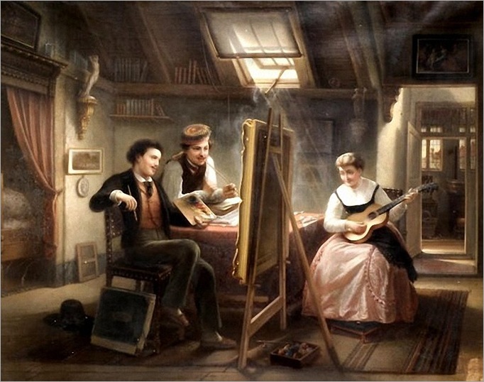 Jozef Cornelius Correns The Artists Studio. 1869