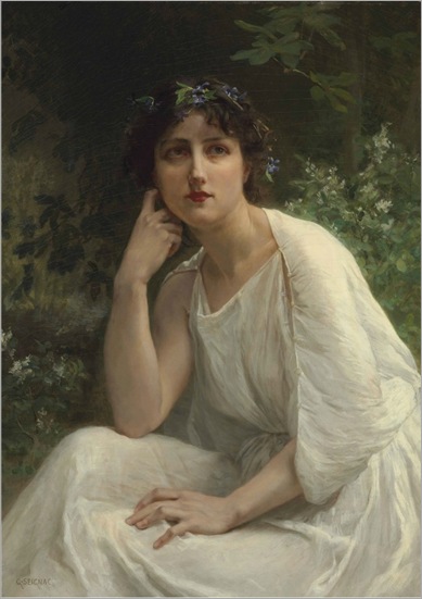 Woman in White by Guillaume Seignac (french, 1870-1924)
