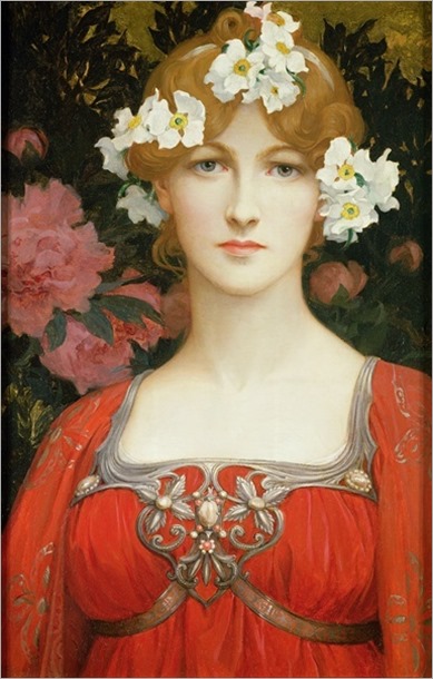 Elisabeth Sonrel(french painter) - The circlet of white flowers