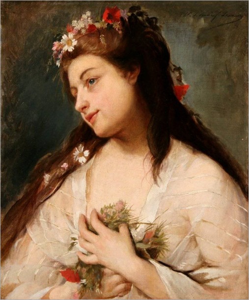 Madeleine Jeanne Lemaire (1845 - 1928) - A young beauty