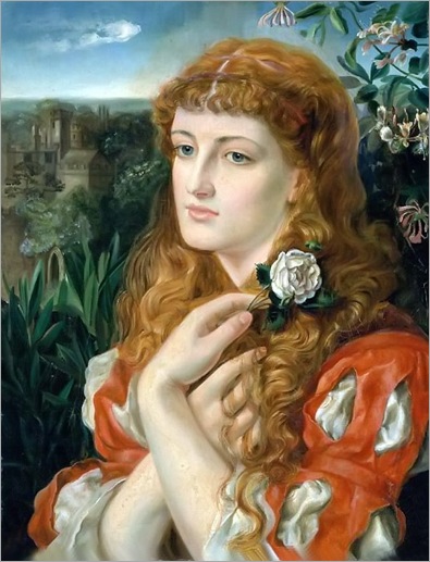 A Lady Holding a Rose by Emma Sandys