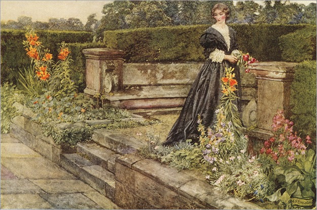 Eleanor Fortescue-Brickdale _Garden Fancies The Flower`s Name - 1909 watercolor