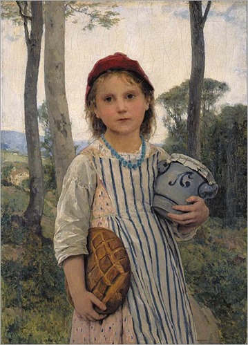 Little Red Riding Hood or Rotkäppchen, 1883-by-Albert-Anker