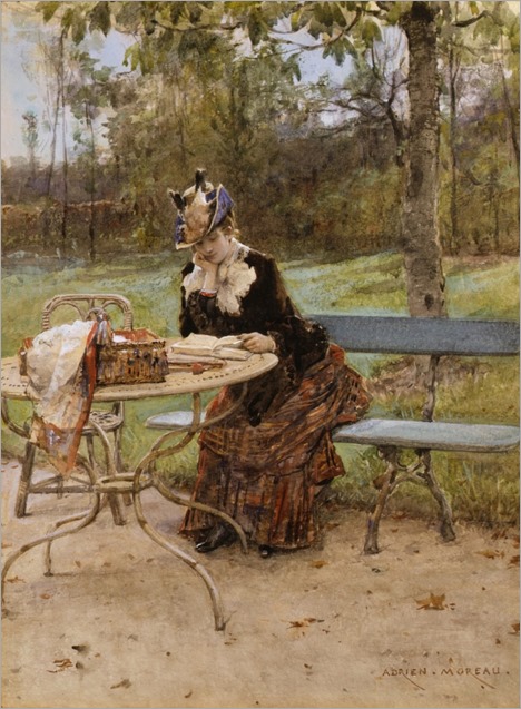 In the Park by Adrien Moreau (French, 1843 - 1906)