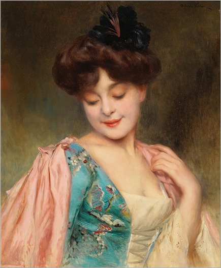 Alexis Vollon (1865-1945) A Coquette Lady