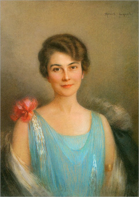 A Portrait of a Lady in Blue - Albert Lynch