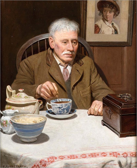 the old tea-caddy_Charles Spencelayh