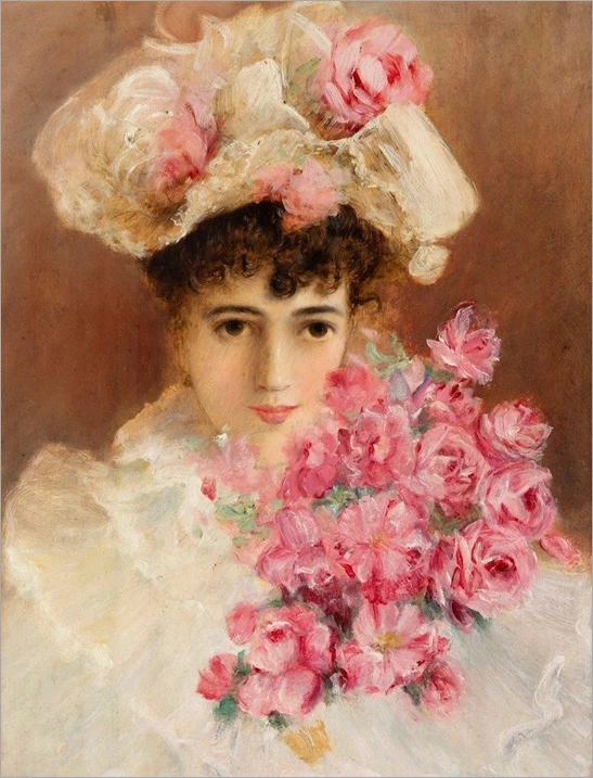 EDUARDO LEÓN GARRIDO (Madrid, 1856 - Caen, France, 1949). Female portrait